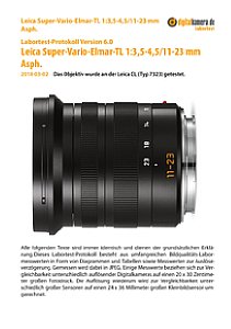 Leica Super-Vario-Elmar-TL 1:3,5-4,5/11-23 mm Asph. mit CL (Typ 7323) Labortest, Seite 1 [Foto: MediaNord]