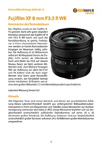 Fujifilm XF 8 mm F3.5 R WR mit X-T5 Labortest, Seite 1 [Foto: MediaNord]