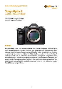 Sony Alpha 9 mit FE 24-70 mm F2.8 GM (SEL2470GM) Labortest, Seite 1 [Foto: MediaNord]