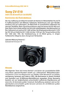 Sony ZV-E10 mit E 16-50 mm F3.5-5.6 OSS PZ (SELP1650) Labortest, Seite 1 [Foto: MediaNord]