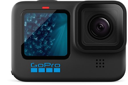 Die GoPro Hero11 Black gleicht ihrer Vorgängerin wie ein Ei dem anderen. Der Monitor auf der Front kann für das Livebild (als Sucher) genutzt werden oder auch nur für große, gut lesbare Status-Anzeigen. [Foto: GoPro]