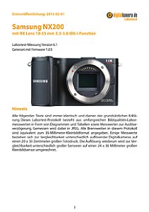 Samsung NX200 mit NX Lens 18-55 mm 3.5-5.6 OIS i-Function Labortest, Seite 1 [Foto: MediaNord]