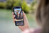 Radiant Photo-App im Outdoor-Einsatz. [Foto: Radiant]
