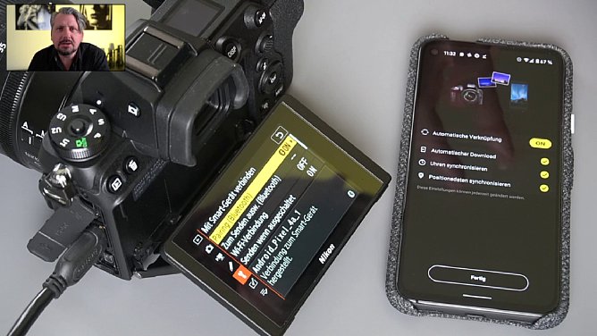 Nikon Z Schulungsvideo mit Manuel Quarta – Verbindung mit der Snapbridge-App über Bluetooth. [Foto: MediaNord]