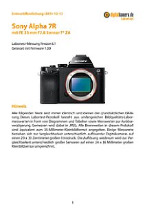 Sony Alpha 7R mit FE 35 mm 2.8 Sonnar T* ZA (SEL-35F28Z) Labortest, Seite 1 [Foto: MediaNord]