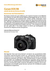 Canon EOS R8 mit RF 24-50 mm F4.5-6.3 IS STM Labortest, Seite 1 [Foto: MediaNord]