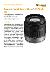 Panasonic Lumix G Vario 14-42 mm 3.5-5.6 Asph. OIS mit DMC-GF2 Labortest, Seite 1 [Foto: MediaNord]