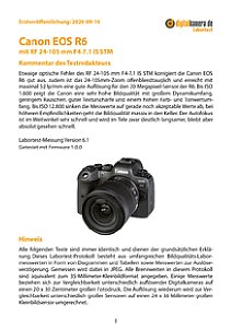 Canon EOS R6 mit RF 24-105 mm F4-7.1 IS STM Labortest, Seite 1 [Foto: MediaNord]