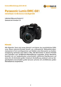 Panasonic Lumix DMC-G81 mit G Vario 12-60 mm 3.5-5.6 Asph. Power OIS Labortest, Seite 1 [Foto: MediaNord]