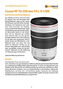 Canon RF 70-200 mm F4L IS USM mit EOS R5 Labortest, Seite 1 [Foto: MediaNord]