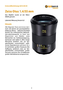 Zeiss Otus 1.4/55 mm mit Nikon D800E Labortest, Seite 1 [Foto: MediaNord]