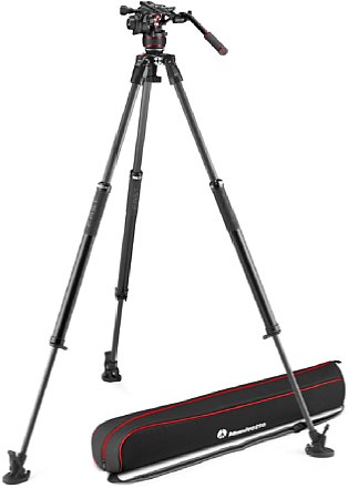 Manfrotto Nitrotech 612 und Carbon-Stativ 635 mit Schnellverstellung (MVK612SNGFC). [Foto: Manfrotto]