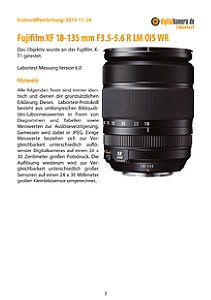 Fujifilm XF 18-135 mm F3.5-5.6 R LM OIS WR mit X-T1 Labortest, Seite 1 [Foto: MediaNord]