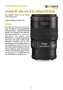 Canon EF 100 mm 2.8 L Macro IS USM mit EOS-1D X Labortest, Seite 1 [Foto: MediaNord]