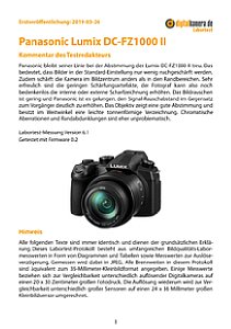 Panasonic Lumix DC-FZ1000 II Labortest, Seite 1 [Foto: MediaNord]