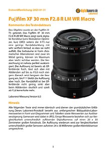 Fujifilm XF 30 mm F2.8 R LM WR Macro mit X-T5 Labortest, Seite 1 [Foto: MediaNord]