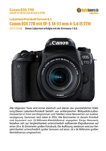 Canon EOS 77D mit EF-S 18-55 mm 4-5.6 IS STM Labortest, Seite 1 [Foto: MediaNord]