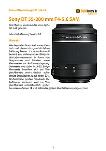 Sony DT 55-200 mm 4-5.6 SAM (SAL55200) mit Alpha SLT-A35 Labortest, Seite 1 [Foto: MediaNord]