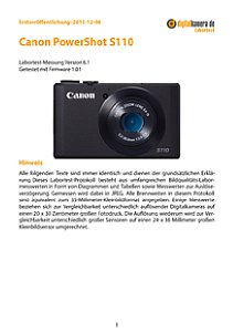 Canon PowerShot S110 Labortest, Seite 1 [Foto: MediaNord]