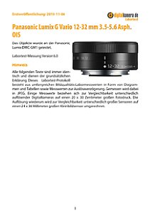 Panasonic Lumix G Vario 12-32 mm 3.5-5.6 Asph. OIS mit DMC-GM1 Labortest, Seite 1 [Foto: MediaNord]