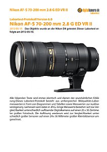 Nikon AF-S 70-200 mm 2.8 G ED VR II mit D4 Labortest, Seite 1 [Foto: MediaNord]
