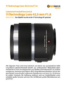 Yi Technology Lens 42,5 mm F1.8 mit M1 Labortest, Seite 1 [Foto: MediaNord]
