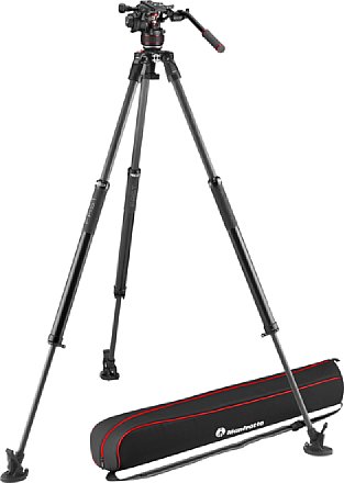 Manfrotto Nitrotech 608 und Carbon-Stativ 635 mit Schnellverstellung (MVK608SNGFC). [Foto: Manfrotto]