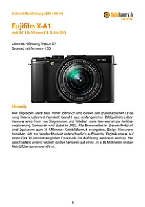 Fujifilm X-A1 mit XC 16-50 mm F3.5-5.6 OIS Labortest, Seite 1 [Foto: MediaNord]