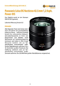 Panasonic Leica DG Nocticron 42,5 mm 1,2 Asph. Power-OIS mit Olympus OM-D E-M10 Labortest, Seite 1 [Foto: MediaNord]