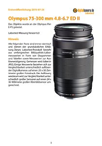 Olympus 75-300 mm 4.8-6.7 ED II (EZ-M7530-II) mit Pen E-P5 Labortest, Seite 1 [Foto: MediaNord]