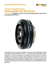 Samsung NX Lens 30 mm 2.0 mit NX30 Labortest, Seite 1 [Foto: MediaNord]
