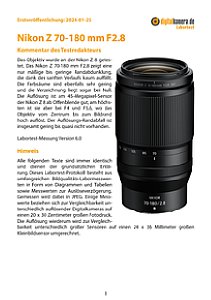 Nikon Z 70-180 mm F2.8 mit Z 8 Labortest, Seite 1 [Foto: MediaNord]