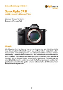 Sony Alpha 7R II mit FE 55 mm 1.8 Sonnar T* ZA (SEL-55F18Z) Labortest, Seite 1 [Foto: MediaNord]