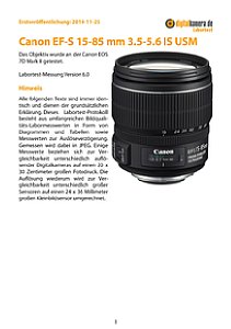 Canon EF-S 15-85 mm 3.5-5.6 IS USM mit EOS 7D Mark II Labortest, Seite 1 [Foto: MediaNord]