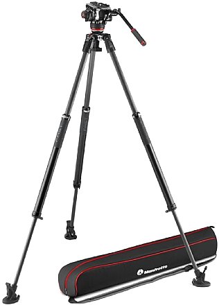 Manfrotto Fluid-Videokopf 504X mit Carbon-Einzelrohrstativ 635 Fast (MVK504XSNGFC). [Foto: Manfrotto]