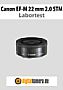 Canon EF-M 22 mm 2.0 STM mit EOS M Labortest (Labortest-Protokoll)