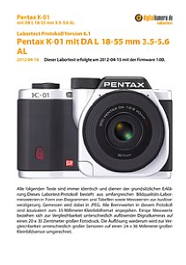 Pentax K-01 mit DA L 18-55 mm 3.5-5.6 AL Labortest, Seite 1 [Foto: MediaNord]