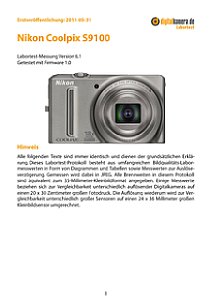 Nikon Coolpix S9100 Labortest, Seite 1 [Foto: MediaNord]