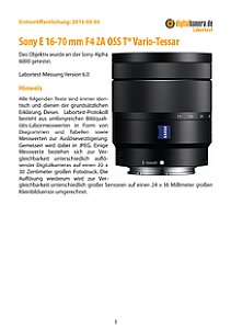 Sony E 16-70 mm F4 ZA OSS T* Vario-Tessar (SEL1670Z) mit Alpha 6000 Labortest, Seite 1 [Foto: MediaNord]