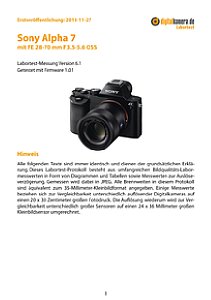 Sony Alpha 7 mit FE 28-70 mm 3.5-5.6 OSS (SEL-2870) Labortest, Seite 1 [Foto: MediaNord]