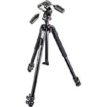 Manfrotto MK190X3-3W Alu-Stativ mit 804RC2 Dreiweigeneiger