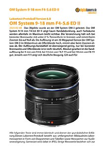 OM System 9-18 mm F4-5.6 ED II mit OM-3 Labortest, Seite 1 [Foto: MediaNord]