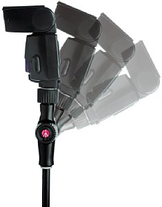 Manfrotto MLH1HS Blitzhalterung mit Neigegelenk. [Foto: Manfrotto]