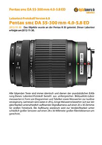 Pentax smc DA 55-300 mm 4.0-5.8 ED mit K-30 Labortest, Seite 1 [Foto: MediaNord]