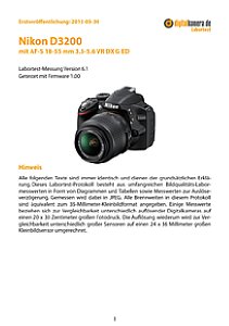 Nikon D3200 mit AF-S 18-55 mm 3.5-5.6 VR DX G ED Labortest, Seite 1 [Foto: MediaNord]