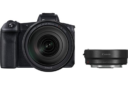 Canon EOS R mit RF 24-105 mm und EF RF Adapter. [Foto: Canon]