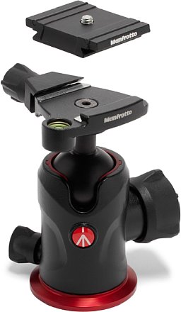 Manfrotto Kugelkopf für MK190X3-Q6T Aluminium-Stativ-Set. Basierend auf dem MH496-BH mit einer 60 mm Montageplatte. [Foto: Manfrotto]