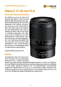 Nikon Z 17-28 mm F2.8 mit Z 8 Labortest, Seite 1 [Foto: MediaNord]