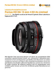 Pentax HD DA 15 mm 4 ED AL Limited mit K-3 Labortest, Seite 1 [Foto: MediaNord]
