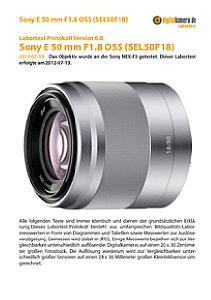 Sony E 50 mm F1.8 OSS (SEL50F18) mit NEX-F3 Labortest, Seite 1 [Foto: MediaNord]